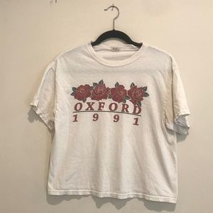 Brandy Melville Tops - White "Oxford 1991" Shirt Brandy Melville Tops - White "Oxford 1991" Shirt